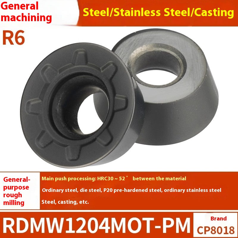 6009 CNC milling inserts RPMW carbide R5 machining center R4 milling machine R6 milling inserts RPMT round cutter grain cutting tools Shandong Denso Pricision Tools Co.,Ltd.